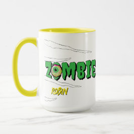 Ghoulishly Fun Funny Rippin' Zombie Halloween  マグカップ