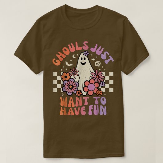 ghoulsちょうどおもしろいを持ちたい、面白いハロウィーンの引用符 tシャツ (デザイン正面)