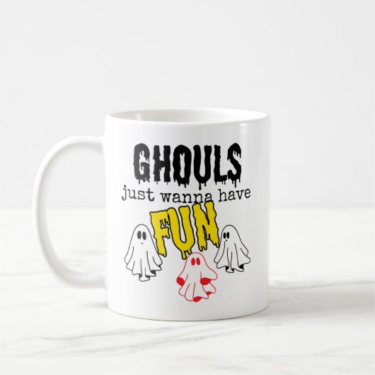 Ghoulsはただおもしろいを持ちたい コーヒーマグカップ (左)