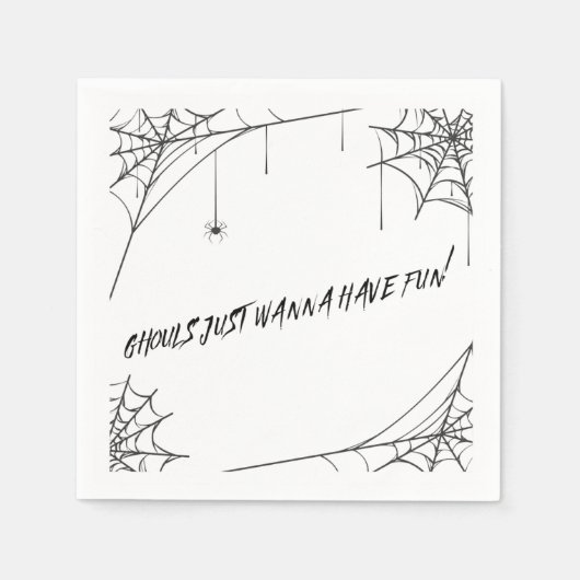 ghoulsは単におもしろいを持ちたい – 高級カクテル スタンダードカクテルナプキン (正面)
