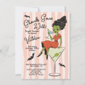 Ghouls Gone Wild Martinis Halloween Bridal Shower 招待状 (正面)