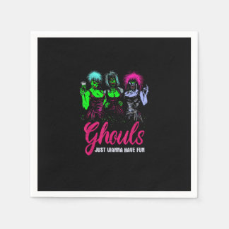 Ghouls Just Wannaおもしろいおもしろい-ヴィンテージハロー スタンダードカクテルナプキン