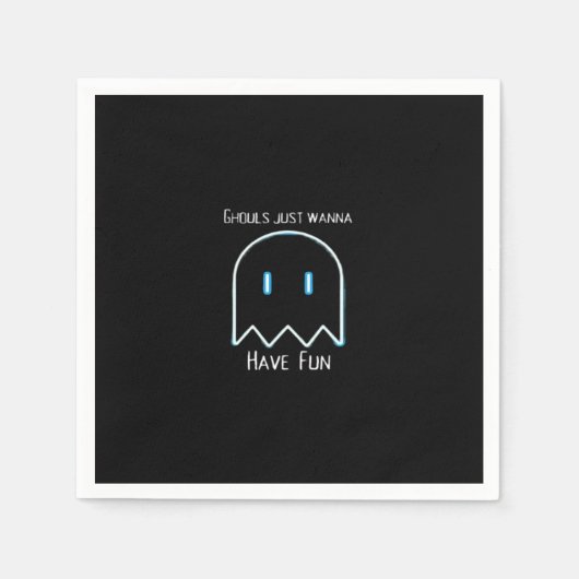 Ghouls Just Wannaおもしろい – ハロウィーンシーズン スタンダードカクテルナプキン (正面)