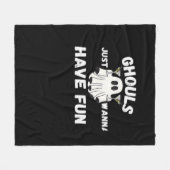 Ghouls Just Wannaおもしろい – 面白いハロウィーンコックト フリースブランケット (正面(横))