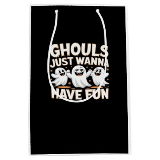 Ghouls Just Wannaおもしろい- Halloween Basicスタイル ミディアムペーパーバッグ