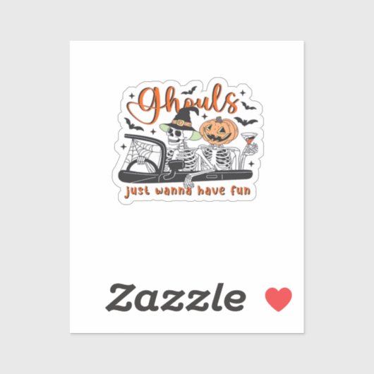 Ghouls Just Wannaおもしろい- Halloween Skells D シール (シート)