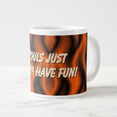 "Ghouls just wanna have おもしろい" Fire Halloween mug ジャンボコーヒーマグカップ (正面右)