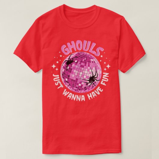 Ghouls Just Wanna Have Fun Spiders Night Out Boys  Tシャツ (デザイン正面)