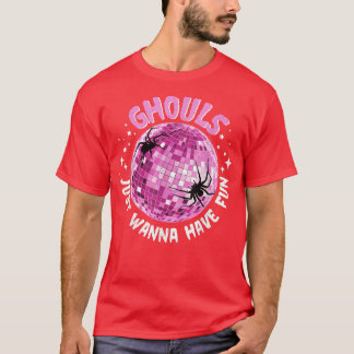 Ghouls Just Wanna Have Fun Spiders Night Out Boys Tシャツ