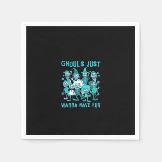 Ghouls Just Want Haveおもしろい-不気味デザイングラフィック スタンダードカクテルナプキン