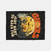 Ghouls Just Want To Have Fun Halloween Party Costu フリースブランケット (正面(横))