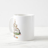 Ghound Christmas Tree Lights Funny Dog Xmas Gif コーヒーマグカップ (正面左)