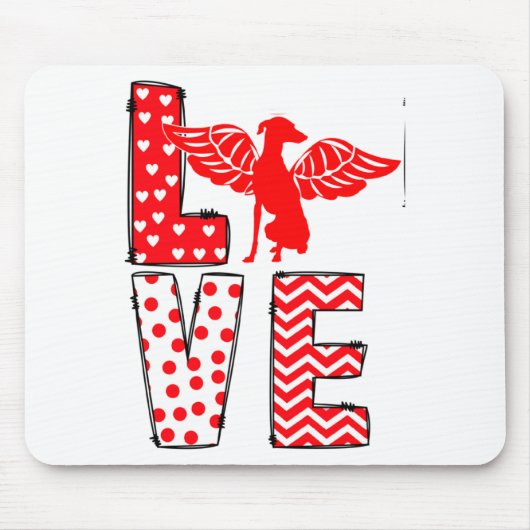 Ghound Valentines Day Love Valentine Cute Heart  マウスパッド (正面)