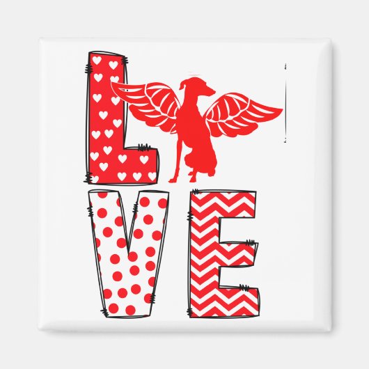 Ghound Valentines Day Love Valentine Cute Heart  マグネット (正面)