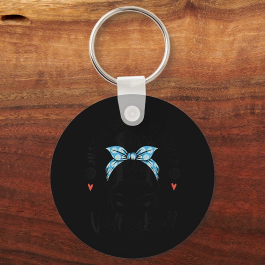 Giのバレーボールのプレゼントを愛する女10代のの子 キーホルダー (正面)