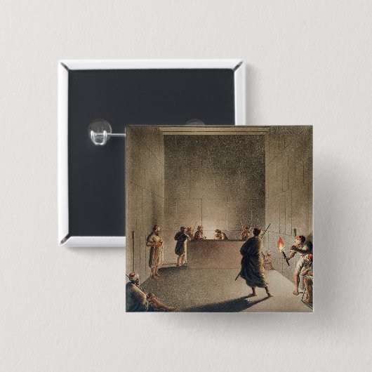 GIの素晴らしいピラミッドの部屋そして石棺 缶バッジ (正面&裏面)