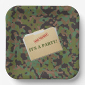 GIカモフラージトップシークレットソルジャーパーティープレート ペーパープレート (正面)