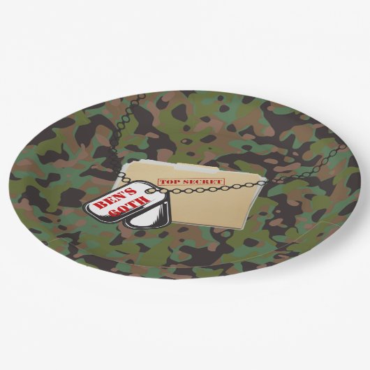 GIカモフラージトップシークレットソルジャーパーティープレート ペーパープレート (アングル)