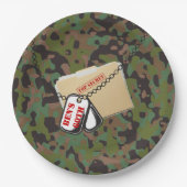 GIカモフラージトップシークレットソルジャーパーティープレート ペーパープレート (正面)