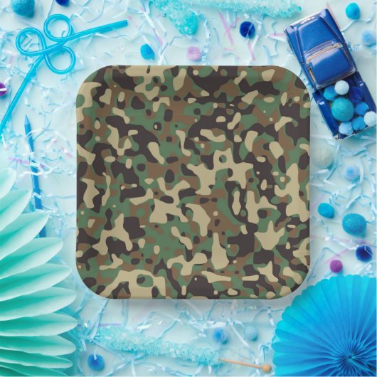 GIカモフラージュソルジャージョー軍隊パーティープレート ペーパープレート (パーティー)