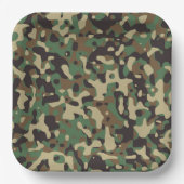 GIカモフラージュソルジャージョー軍隊パーティープレート ペーパープレート (正面)