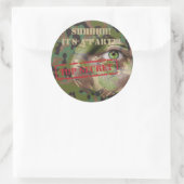 GIカモフラージュ軍隊誕生祝いパーティー ラウンドシール (バッグ)