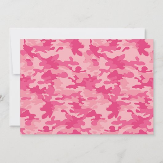 GIジェーンアーミーカモフラージュ軍隊誕生日 招待状 (裏面)
