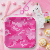 GIジェーン軍隊カモフラージカクテルパーティー ペーパープレート (パーティー)