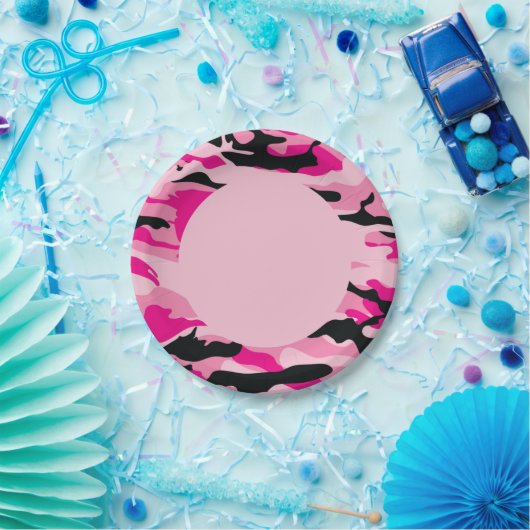 GIジェーン軍隊迷彩パーティープレート ペーパープレート (パーティー)