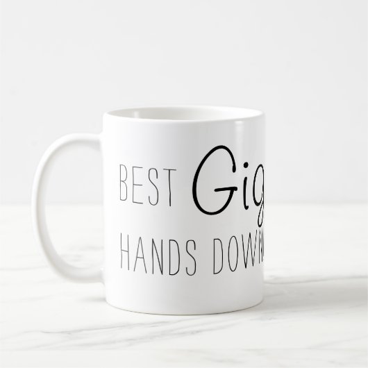 Gi最高のGiの手を下のマグカップ コーヒーマグカップ (左)