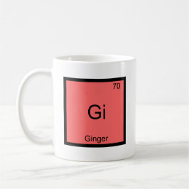Gi - Ginger おもしろい Chemistry ElementシンボルTシャツ コーヒーマグカップ