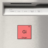 Gi - Ginger おもしろい Chemistry ElementシンボルTシャツ マグネット (インサイチュ (食洗機))