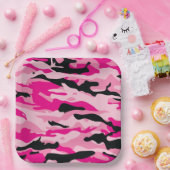 GI JANE軍隊カモフラージカクテルパーティープレート ペーパープレート (パーティー)