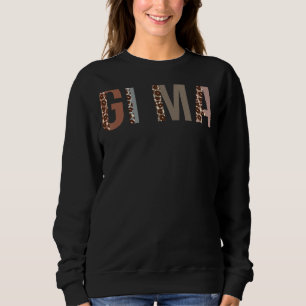 Gi Ma Leopard Print Mom Cute Mothers Dayおばあちゃん スウェットシャツ