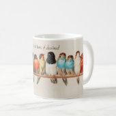 Giacomelli著鳥のヴィンテージのカラフルなとまり木 コーヒーマグカップ (正面右)