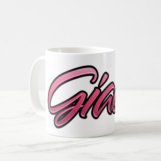 Giada faded pink Tasse Teetasse Kaffeetasse コーヒーマグカップ (正面左)