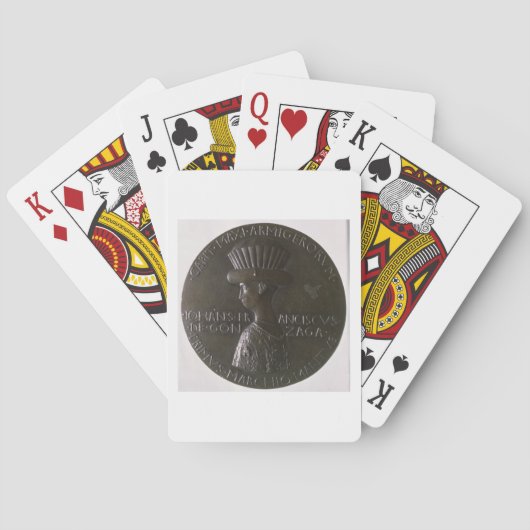 Gianfrancesco Gonzaga (13を描写するポートレートメダル トランプ (裏面)