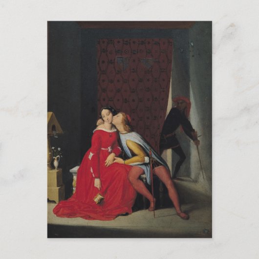 Gianiottoはパオロとフランチェスカを発見, 1814 ポストカード (正面)