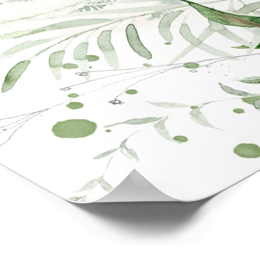 GIANNA Boho Etherial Greenery Wedding Welcome ポスター (角)