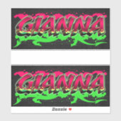 Gianna Vorname Name Graffiti Aufkleber Sticker シール (シート)