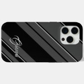 Gianni – 名前テンプレート – 黒と灰色 Case-Mate iPhoneケース (裏面 (横))