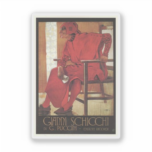 Gianni Schicchi Poster (Puccini) シール (正面)