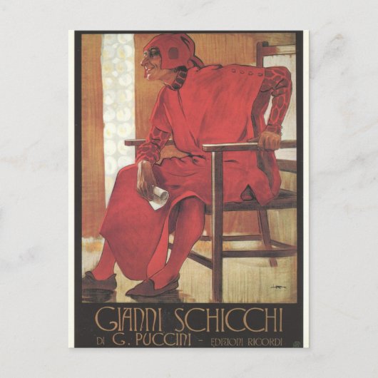 Gianni Schicchi Poster (Puccini) ポストカード (正面)