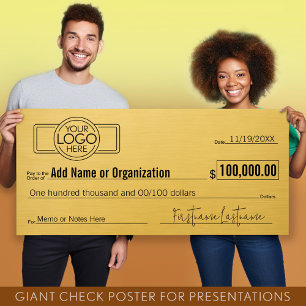Giant 空白の Check for Sweepstages、Awards、Charity ポスター