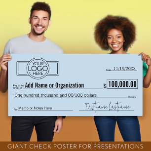 Giant 空白の Check for Sweepstages、Awards、Charity ポスター