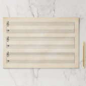 Giant 12"x18"大プリントピアノアンティーク原稿 ペーパーパッド (インサイチュ)