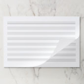 Giant 12" x 18" Medium Rule Music Biotted ペーパーパッド (折り畳み)