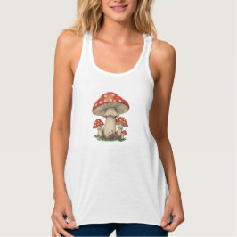 Giant Amanita Mushroom - Retro Cottagecore Graphic タンクトップ