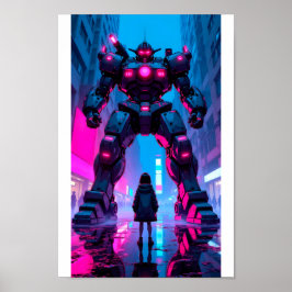 Giant Anime Mech Cyberpunk Encounter ポスター