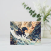 Giant Bodo Falls Rosstrappe Legend Watercolor ポストカード (スタンド正面)